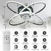 31 in. Flower Modern Ceiling Fan with Light and Remote, Dimmable Silent Invisible Fandelier for Bedroom Living Room, Decorative Ceiling Fan with Light-38-ErisView