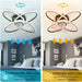 31 in. Flower Modern Ceiling Fan with Light and Remote, Dimmable Silent Invisible Fandelier for Bedroom Living Room, Decorative Ceiling Fan with Light-41-ErisView