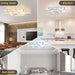 31 in. Flower Modern Ceiling Fan with Light and Remote, Dimmable Silent Invisible Fandelier for Bedroom Living Room, Decorative Ceiling Fan with Light-50-ErisView