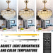 31 in. Flower Modern Ceiling Fan with Light and Remote, Dimmable Silent Invisible Fandelier for Bedroom Living Room, Decorative Ceiling Fan with Light-55-ErisView