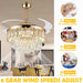 31 in. Flower Modern Ceiling Fan with Light and Remote, Dimmable Silent Invisible Fandelier for Bedroom Living Room, Decorative Ceiling Fan with Light-56-ErisView