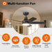 32 in. Black Farmhouse Small Outdoor Ceiling Fan with Light and Remote, Reversible Dimmable Noiseless Ceiling Fan, Bedroom Ceiling Fans-10-ErisView