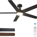 32 in. Black Farmhouse Small Outdoor Ceiling Fan with Light and Remote, Reversible Dimmable Noiseless Ceiling Fan, Bedroom Ceiling Fans-17-ErisView