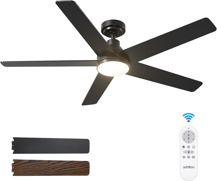 32 in. Black Farmhouse Small Outdoor Ceiling Fan with Light and Remote, Reversible Dimmable Noiseless Ceiling Fan, Bedroom Ceiling Fans-17-ErisView
