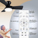 32 in. Black Low Ceiling Fan, Bedroom Ceiling Fans with Lights Remote, 3 Blades Fans Lamp for Kitchen Bedroom Dining Room Patio -7-ErisView