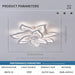 32 in. Low Profile Ceiling Fan with Bright Light and Remote APP Control, White Brightness Dimmable LED Ceiling Light with Fan-2-ErisView
