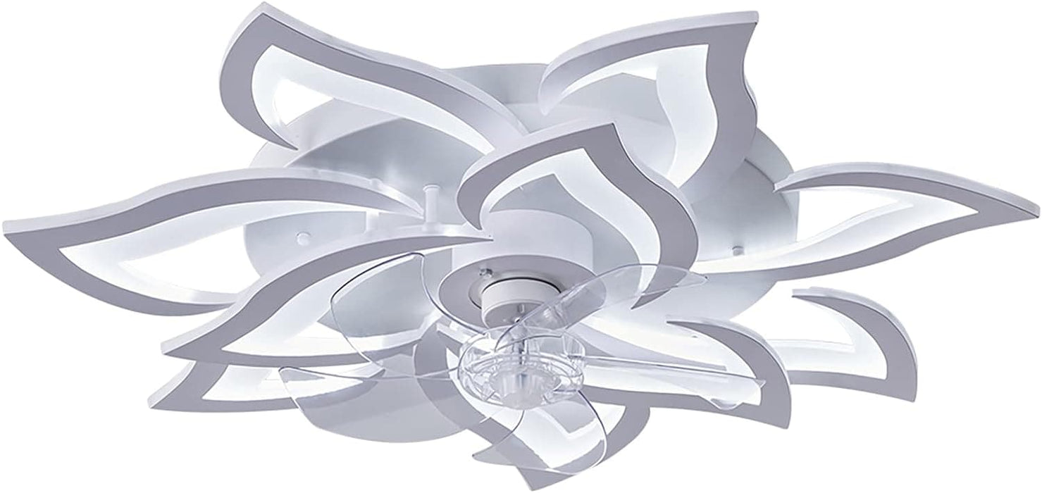 32 in. Low Profile Ceiling Fan with Bright Light and Remote APP Control, White Brightness Dimmable LED Ceiling Light with Fan-7-ErisView