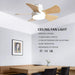 32 in. Modern Reversible Ceiling Fan for Kitchen Bedroom Dining Room Patio, Matte White Indoor Ceiling Fans with Lights and Remote Control-2-ErisView