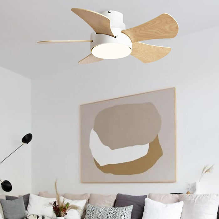 32 in. Modern Reversible Ceiling Fan for Kitchen Bedroom Dining Room Patio, Matte White Indoor Ceiling Fans with Lights and Remote Control-7-ErisView
