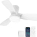 32 in. Remote Control Ceiling Fan and Light, Quiet Reversible Low Profile Ceiling Fan, Dimmable Flush Mount Ceiling Fan for Indoor Outdoor Use-1-ErisView