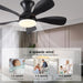 33 in. Black Outdoor Low Profile Ceiling Fan with Light Remote APP Control for Patio, Modern Indoor Flush Mount Ceiling Fan for Bedroom Living Room-5-ErisView