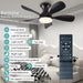 33 in. Black Outdoor Low Profile Ceiling Fan with Light Remote APP Control for Patio, Modern Indoor Flush Mount Ceiling Fan for Bedroom Living Room-6-ErisView