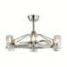 34 in Modern Downrod Mount Reversible Ceiling Fan with Light and Remote Control, Brushed Nickel Wagon Wheel Chandelier with Candle Shaped Light-ErisView