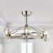 34 in Modern Downrod Mount Reversible Ceiling Fan with Light and Remote Control, Brushed Nickel Wagon Wheel Chandelier with Candle Shaped Light-ErisView
