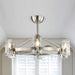 34 in. Modern Brushed Nickel Downrod Mount Reversible Ceiling Fan with LED Light and Remote Control-ErisView