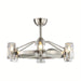 34 in. Modern Brushed Nickel Downrod Mount Reversible Ceiling Fan with LED Light and Remote Control-ErisView