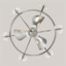 34 in. Modern Brushed Nickel Downrod Mount Reversible Ceiling Fan with LED Light and Remote Control-ErisView
