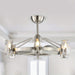 34 in. Modern Brushed Nickel Downrod Mount Reversible Ceiling Fan with LED Light and Remote Control-ErisView