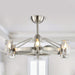 34 in. Modern Brushed Nickel Downrod Mount Reversible Ceiling Fan with LED Light and Remote Control-ErisView