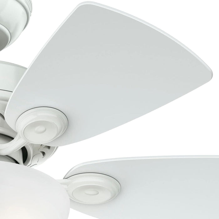 34 in. Snow White Ceiling Fan with LED Light Kit and Pull Chain, Hugger Ceiling Fan with Light-10-ErisView