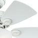 34 in. Snow White Ceiling Fan with LED Light Kit and Pull Chain, Hugger Ceiling Fan with Light-10-ErisView
