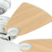 34 in. Snow White Ceiling Fan with LED Light Kit and Pull Chain, Hugger Ceiling Fan with Light-11-ErisView