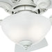 34 in. Snow White Ceiling Fan with LED Light Kit and Pull Chain, Hugger Ceiling Fan with Light-7-ErisView