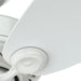 34 in. Snow White Ceiling Fan with LED Light Kit and Pull Chain, Hugger Ceiling Fan with Light-8-ErisView