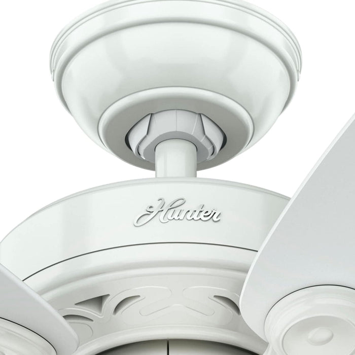 34 in. Snow White Ceiling Fan with LED Light Kit and Pull Chain, Hugger Ceiling Fan with Light-9-ErisView