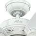34 in. Snow White Ceiling Fan with LED Light Kit and Pull Chain, Hugger Ceiling Fan with Light-9-ErisView