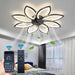 35 in. Black Flush Mount Bladeless Ceiling Fan with Light and Remote, Modern Low Profile Ceiling Fan, Dimmable LED Ceiling Fan for Bedroom Living Room-1-ErisView