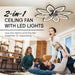 35 in. Black Flush Mount Bladeless Ceiling Fan with Remote, Modern Low Profile Ceiling Fan with Dimmable LED Light, Wind Timing Bedroom Ceiling Fans-2-ErisView