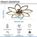 35 in. Black Flush Mount Bladeless Ceiling Fan with Remote, Modern Low Profile Ceiling Fan with Dimmable LED Light, Wind Timing Bedroom Ceiling Fans-8-ErisView