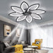 35 in. Black Flush Mount Bladeless Ceiling Fan with Remote, Modern Low Profile Ceiling Fan with Dimmable LED Light, Wind Timing Bedroom Ceiling Fans-9-ErisView