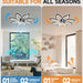 35 in. Modern Ceiling Fan with Lights and Remote, Smart Dimming Low Profile Ceiling Fan with Bedroom Living Room-3-ErisView