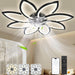 35 in. Modern Ceiling Fan with Lights and Remote, Smart Dimming Low Profile Ceiling Fan with Bedroom Living Room-1-ErisView