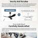 36 in. Black Low Profile Ceiling Fan NO Light, Wood Flush Mount Ceiling Fans with Remote Control, Quiet Ceiling Fans for Living Room Bedroom Patio-3-ErisView