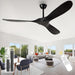 36 in. Black Low Profile Ceiling Fan NO Light, Wood Flush Mount Ceiling Fans with Remote Control, Quiet Ceiling Fans for Living Room Bedroom Patio-7-ErisView