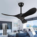 36 in. Black Low Profile Ceiling Fan NO Light, Wood Flush Mount Ceiling Fans with Remote Control, Quiet Ceiling Fans for Living Room Bedroom Patio-1-ErisView