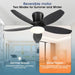 36 in. Ceiling Fan with Low Profile Light Remote APP Control, BlackFlush Mount Outdoor Patio Fans, Indoor Ceiling Fan for Bedroom -4-ErisView
