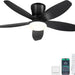 36 in. Ceiling Fan with Low Profile Light Remote APP Control, BlackFlush Mount Outdoor Patio Fans, Indoor Ceiling Fan for Bedroom -1-ErisView
