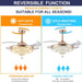 36 in. Dimmable Ceiling Fan with Lights Remote, Crystal Chandelier Ceiling Fan, Dimmable Fandelier Ceiling Fan for Living Room Bedroom-11-ErisView