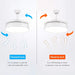 36 in. Dimmable Chandelier Ceiling Fan for Kids Room Bedroom, Retractable Blade Ceiling Fan with Light Remote, Invisible Ceiling Fan with Bluetooth Speaker-3-ErisView