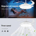 36 in. Dimmable Chandelier Ceiling Fan for Kids Room Bedroom, Retractable Blade Ceiling Fan with Light Remote, Invisible Ceiling Fan with Bluetooth Speaker-4-ErisView