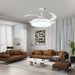 36 in. Dimmable Chandelier Ceiling Fan for Kids Room Bedroom, Retractable Blade Ceiling Fan with Light Remote, Invisible Ceiling Fan with Bluetooth Speaker-7-ErisView