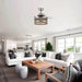 36 in. Farmhouse Low Profile Downrod Mount Ceiling Fan with Light and Remote Control for Living Room-ErisView