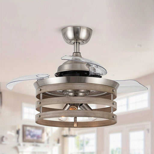 36 in. Farmhouse Low Profile Downrod Mount Ceiling Fan with Light and Remote Control for Living Room-ErisView