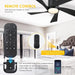 36 in. Flush Mount Low Profile Ceiling Fan with Remote APP Control, Black Ceiling Fan with Light, Dimmable Modern Ceiling Fan for Bedroom Kids Room-5-ErisView