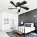 36 in. Flush Mount Low Profile Ceiling Fan with Remote APP Control, Black Ceiling Fan with Light, Dimmable Modern Ceiling Fan for Bedroom Kids Room-8-ErisView