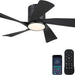 36 in. Flush Mount Low Profile Ceiling Fan with Remote APP Control, Black Ceiling Fan with Light, Dimmable Modern Ceiling Fan for Bedroom Kids Room-1-ErisView